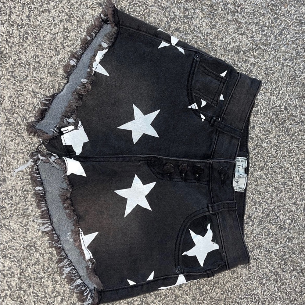 denim star shorts
